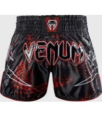 Venum Matupa Muay Thai šortai, juoda/raudona/sidabrinė