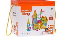 Magnetiniai kaladėlės Pilis su rutulio takeliu, 139 vnt.