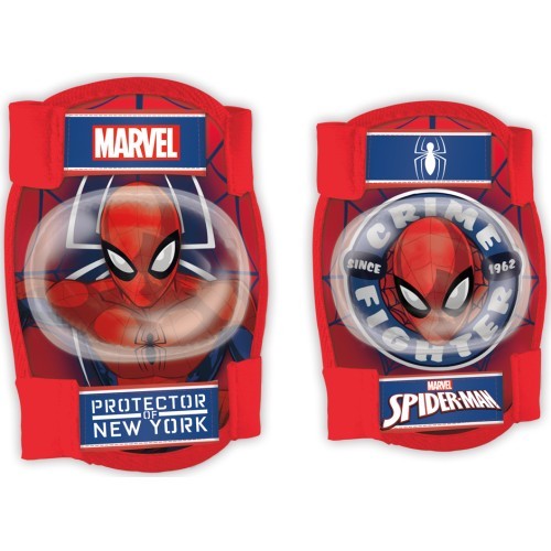 Детская защита для коленей и локтей SPIDERMAN (красная)
