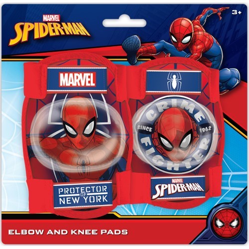 Kids' knee and elbow protective pads SPIDERMAN (red)