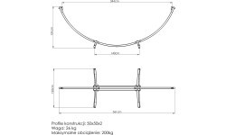 Hamakas su stovu Marbo Sport MO-011, didelis