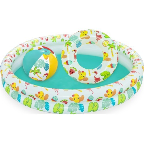 Pool Paddling Pool Wheel Ball Set 3 at 1 1 22 20cm BESTWAY