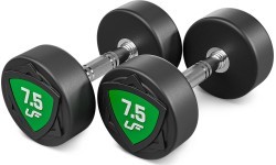 Fiksuoto svorio poliuretaninių hantelių rinkinys 2,5–25 kg (žingsnis 2,5 kg) 275 kg – UpForm