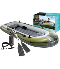 Pripučiama valtis Intex Seahawk 4, 4 asmenų, su pompa ir 2 irklais, 66334