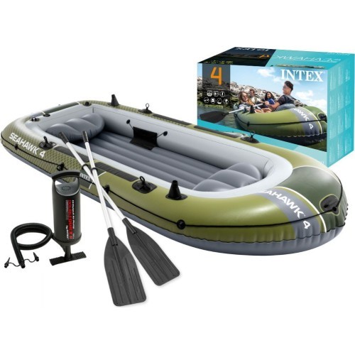 Ponton dmuchany Seahawk 4 4-osobowy pompka 2 wiosła INTEX 66334