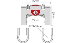 Rixen & Kaul KLICKfix handlebar basket holder with lock, 22-26 mm