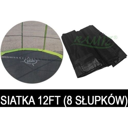 Siatka do Trampoliny 12FT - 8 pól Czarna