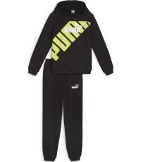 Puma Power Sweat Suit tracksuit for teens, black/yellow 679999 51