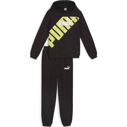 Puma Power Sweat Suit tracksuit for teens, black/yellow 679999 51