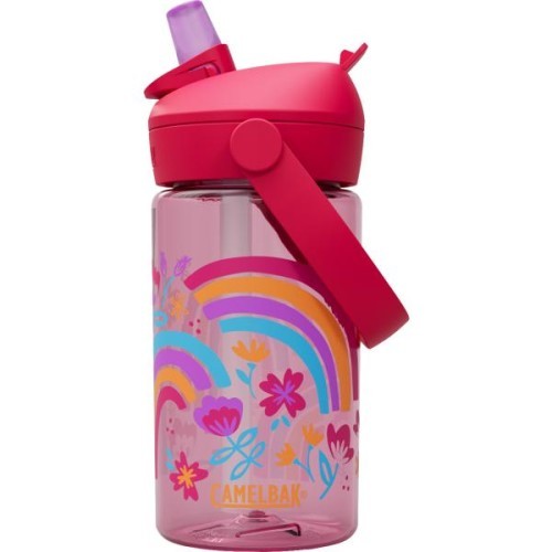 Бутылка Thrive Flip Straw Kids 0,4 л Rainbow Floral