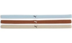 Puma Galvos Juosta AT Sportbands Womens (3pcs) Cream Blue Brown 053491 24
