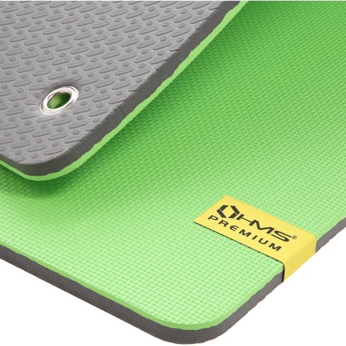 MFK08 GREEN-BLACK FITNESS MAT 140*60CM EVA 15MM HMS PREMIUM