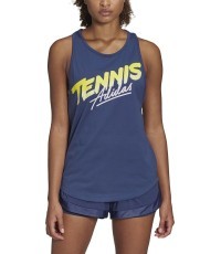 Блузка Adidas W Script Tank, синяя FM4426