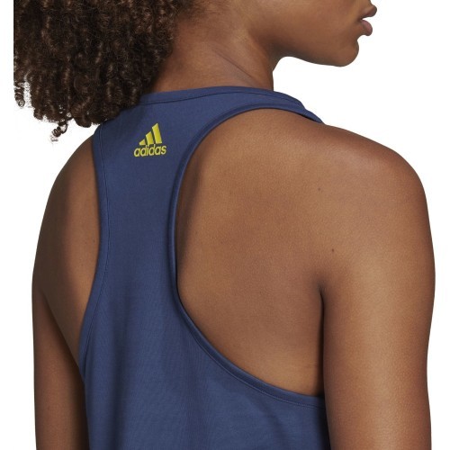Блузка Adidas W Script Tank, синяя FM4426
