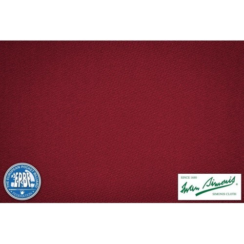Biliardo sukna Simonis 760, 195 cm, bordo