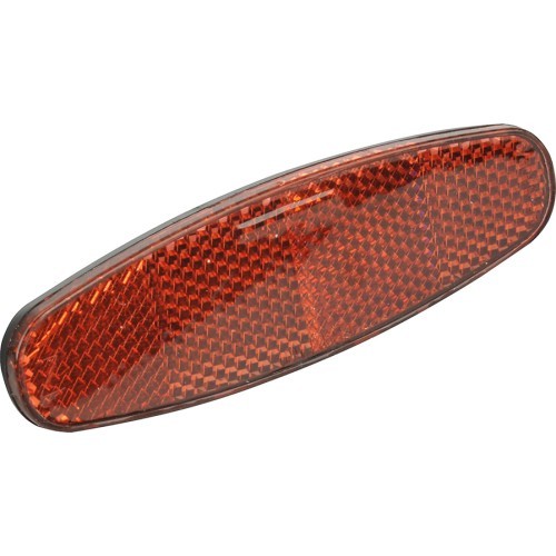Fischer rear rack reflector, 105 x 32 mm, 50/80 mm mount (red)