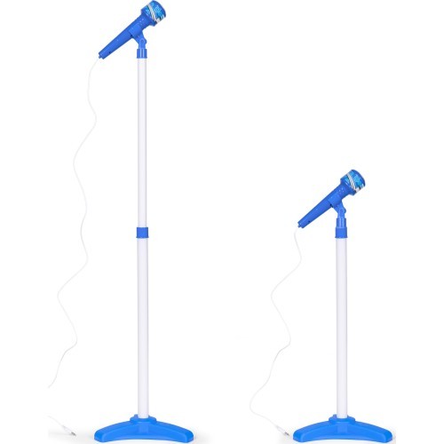 Детский набор электрогитары с микрофоном и стойкой, MP3, синий