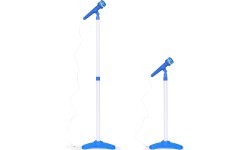 Electric guitar set microphone tripod for kids mp3 - blue