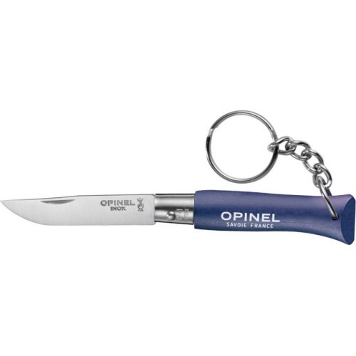 Opinel peilis Nr.4 buko rankena su raktų pakabuku - Tamsiai mėlyna