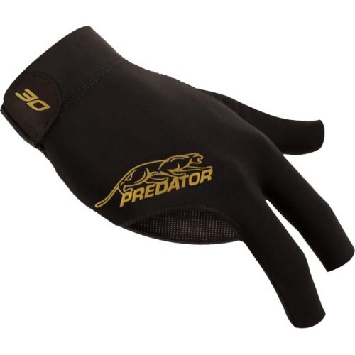 Billiard Glove, Predator Second Skin, 3-Finger, 30th anniversary, black, to wear on right hand, S&M