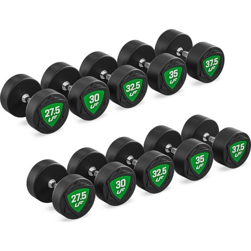 Zestaw hantli stałych poliuretanowych 27,5-37,5kg (skok co 2,5kg) 325 kg – UpForm