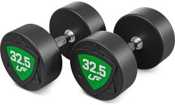 Poliuretaninių fiksuoto svorio hantelių rinkinys 27,5–37,5 kg (žingsnis 2,5 kg) 325 kg – UpForm