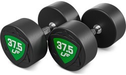 Poliuretaninių fiksuoto svorio hantelių rinkinys 27,5–37,5 kg (žingsnis 2,5 kg) 325 kg – UpForm
