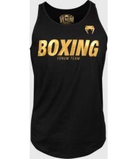 Marškinėliai be rankovių Venum Boxing VT, juoda/auksinė