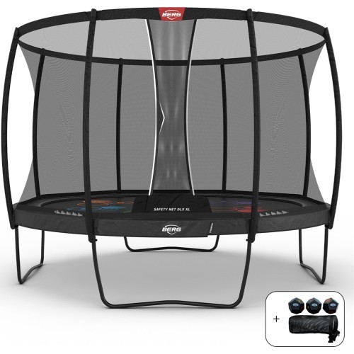 Батут BERG Champion Regular 430 Grey Levels + защитная сетка DLX XL