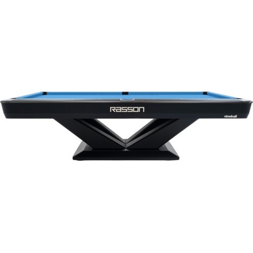 Бильярдный стол Pool Rasson Victory III, черный, CLUB pocket, 9 ft., Simonis 760 blue green