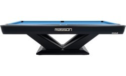 Бильярдный стол Pool Rasson Victory III, черный, CLUB pocket, 9 ft., Simonis 760 blue green