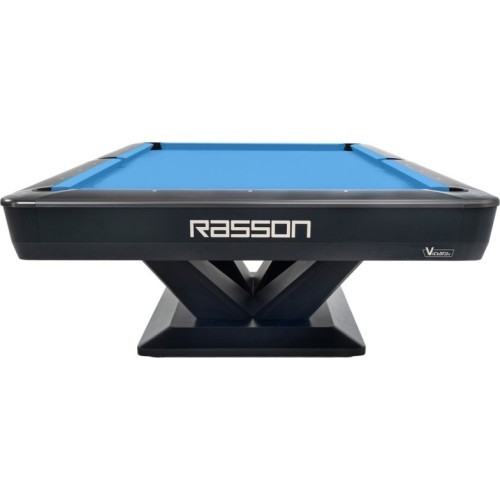 Biliardo stalas Pool Rasson Victory III, juodas, CLUB pocket, 9 ft., Simonis 760 blue green