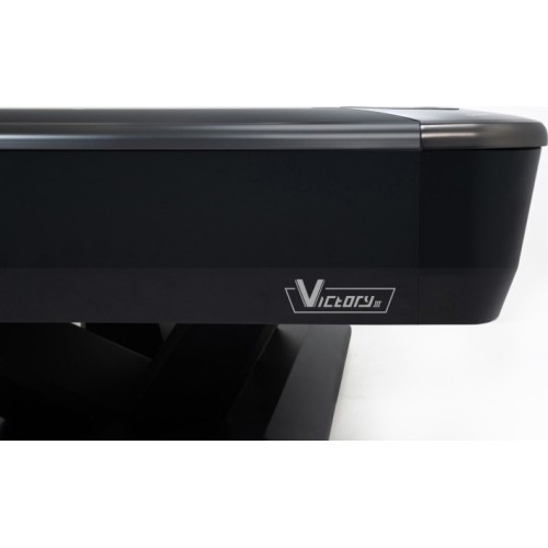 Biliardo stalas Pool Rasson Victory III, juodas, CLUB pocket, 9 ft., Simonis 760 blue green