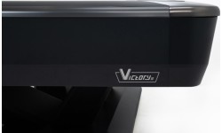 Бильярдный стол Pool Rasson Victory III, черный, CLUB pocket, 9 ft., Simonis 760 blue green