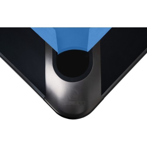 Biliardo stalas Pool Rasson Victory III, juodas, CLUB pocket, 9 ft., Simonis 760 blue green