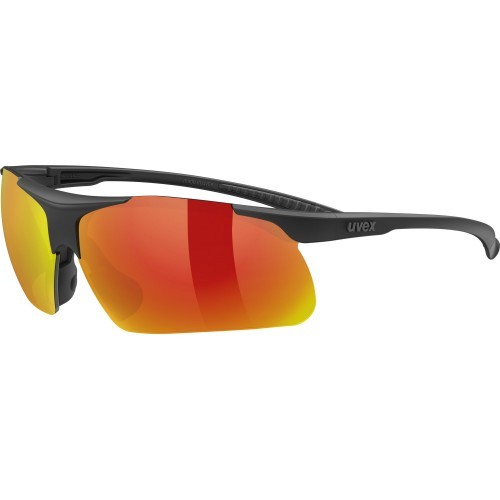 Uvex Slade Black Matt Sunglasses / Mirror Red