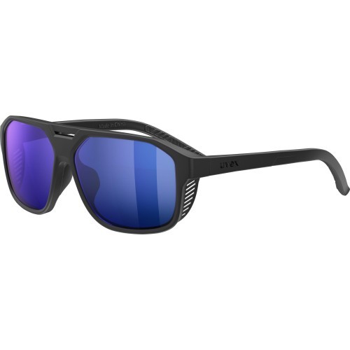 Uvex Cosmic L glasses, black matt / mirror blue