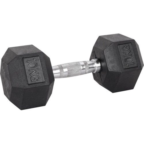 Šešiakampis hantelis inSPORTline Hexsteel 10 kg