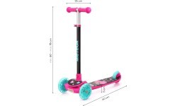 Tricycle scooter meteor funny - Pink