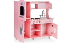 Didelė medinė vaikiška virtuvėlė Eco Toys su garso efektais