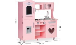 Большая деревянная детская кухня Eco Toys со звуковыми эффектами