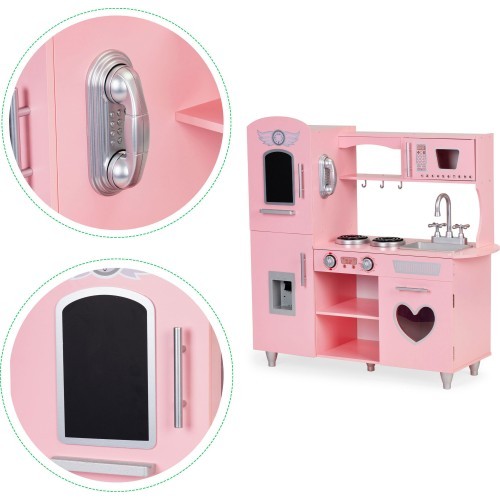 Large Wooden Kitchen For Kids Eco Toys, Sound Effects