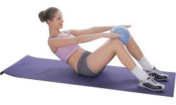 Gimnastikos kamuolys inSPORTline Aerobic Ball 25 cm - Smėlio