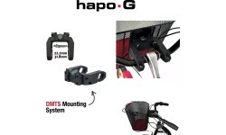 BONIN HAPO-G E-Bike Handlebar Bag // with Quick-Release Bracket, Metal (Black)