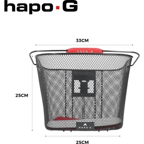 Dviračio krepšys ant vairo BONIN HAPO-G - E-Bike // su Quick-Release laikikliu, metalinis (juodas)