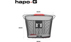 Dviračio krepšys ant vairo BONIN HAPO-G - E-Bike // su Quick-Release laikikliu, metalinis (juodas)