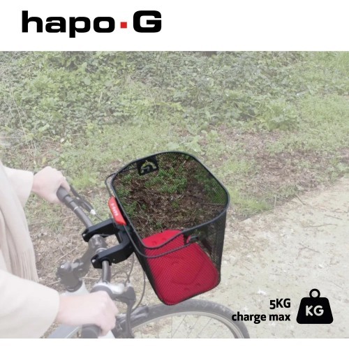 Dviračio krepšys ant vairo BONIN HAPO-G - E-Bike // su Quick-Release laikikliu, metalinis (juodas)