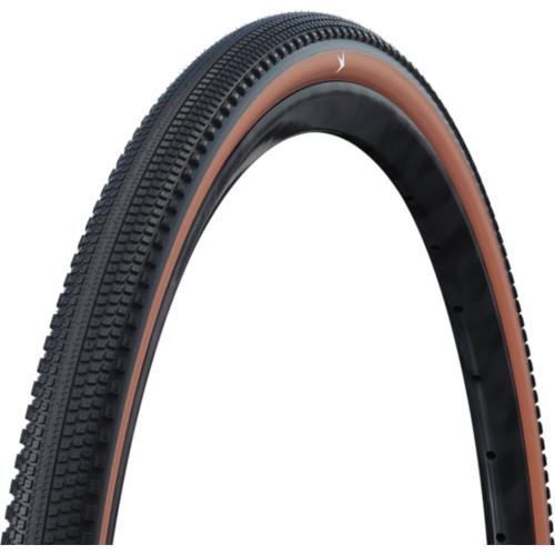 Padanga Schwalbe G-One Comp K-Guard 28" x 1.50" (40-622) // E-25, kamerinė, nelankstoma, Green Compound, K-Guard, ruda sienelė