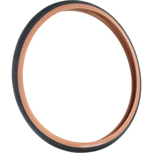 Покрышка Schwalbe G-One Comp K-Guard 28" x 1.50" (40-622) // E-25, камерная, нескладная, Green Compound, K-Guard, коричневая бок