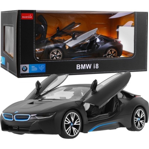 Nuotoliniu būdu valdomas automobilis BMW i8 juodas 1:14 RASTAR